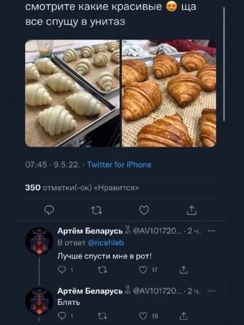 Красивые круассаны в унитаз