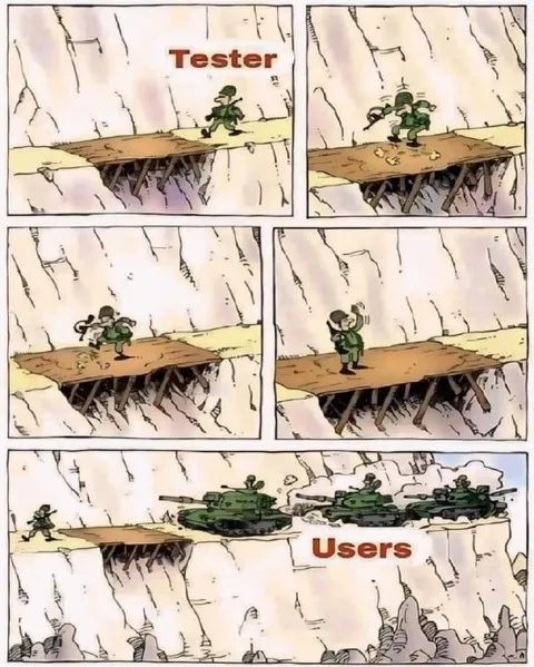 Tester vs Users Bridge Meme