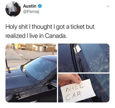 Canadian Parking Ticket Surprise