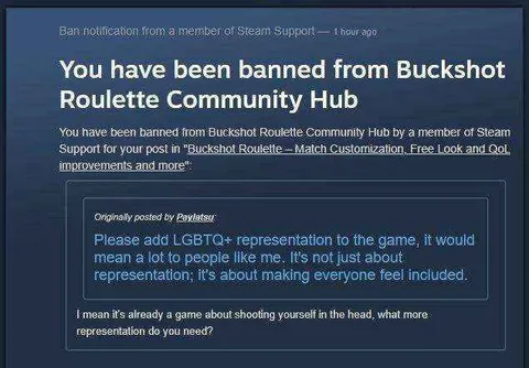 Buckshot Roulette Community Ban