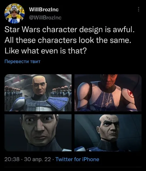 Star Wars Clone Faces Look the Same