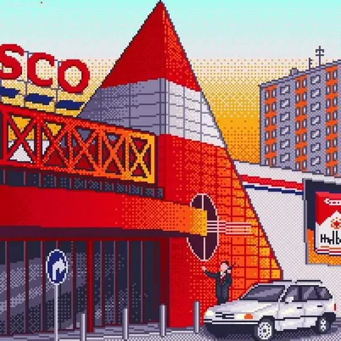 Pixel Art Disco Entrance