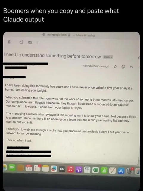 Boomer Discovers Claude Copy Paste