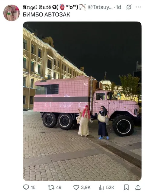 Розовый бимбо автозак