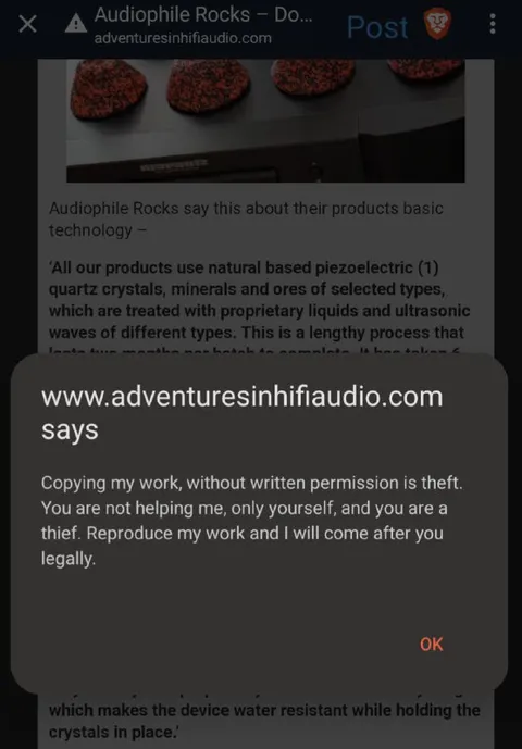 Website Accuses You of Theft