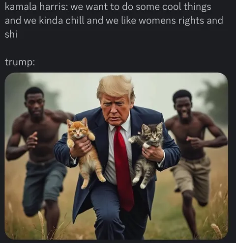 Trump Runs With Kittens