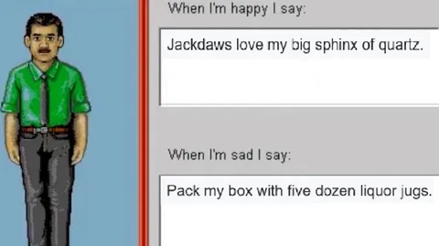 Happy and Sad Pangrams