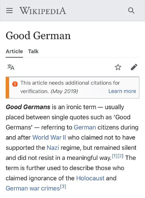 Good German Wikipedia Article