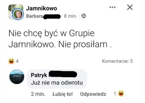 Nie ma odwrotu z grupy