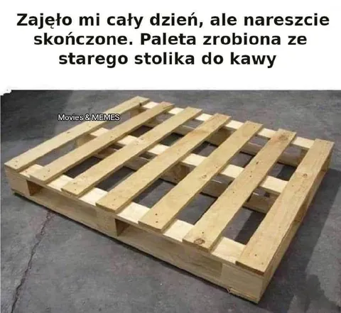 Paleta ze starego stolika