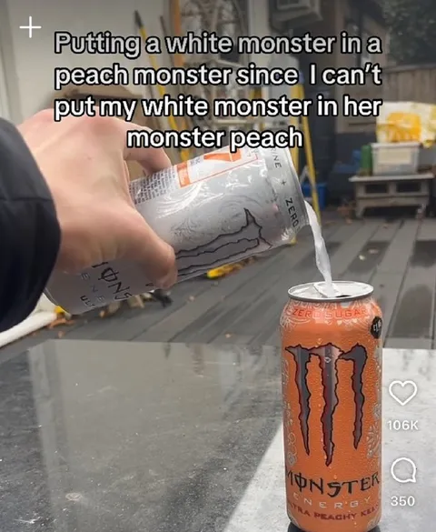 White Monster in Peach Monster