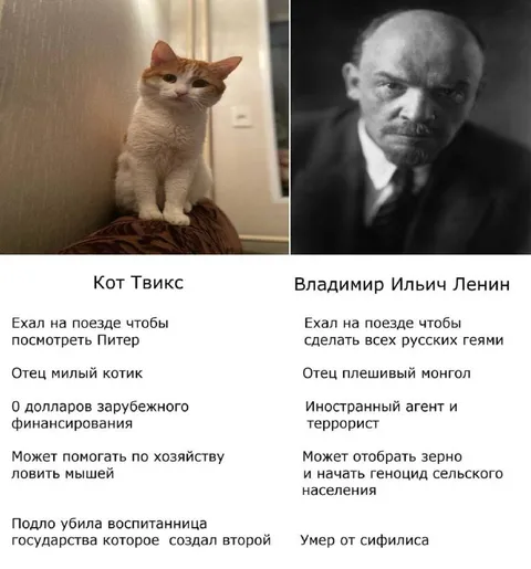 Кот Твикс против Ленина