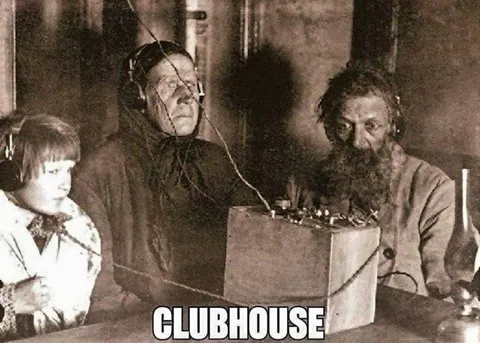 Vintage Clubhouse Conversation
