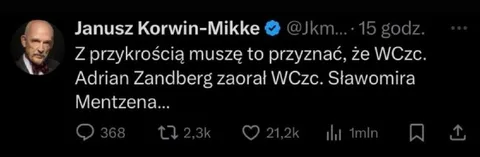 Korwin przyznaje rację Zandbergowi