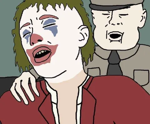 Плачущий Джокер и солдат