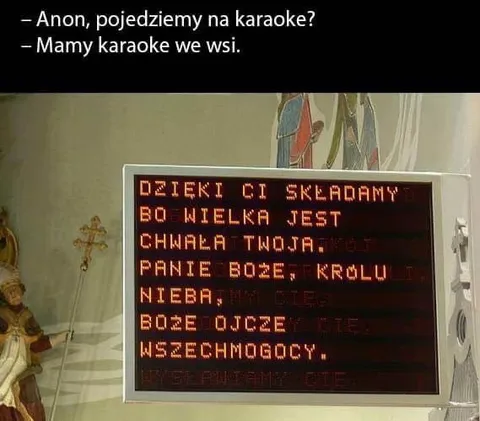 Wiejskie karaoke w kościele