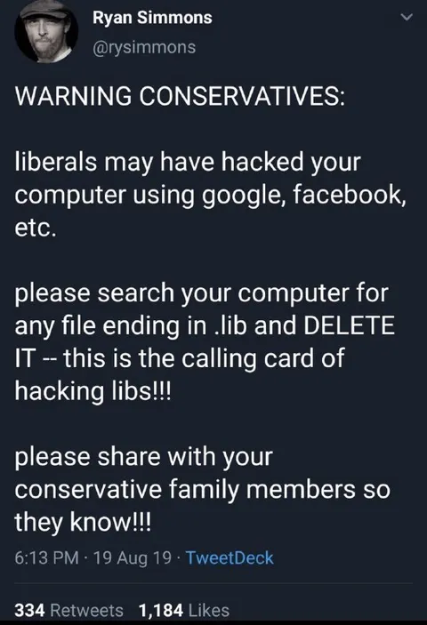 Conservative Lib File Warning