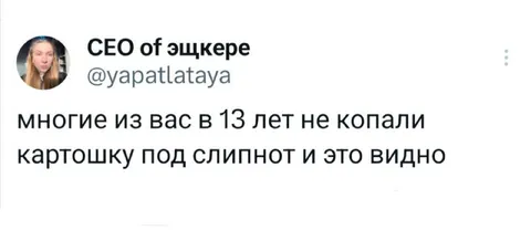 Картошка под слипнотом