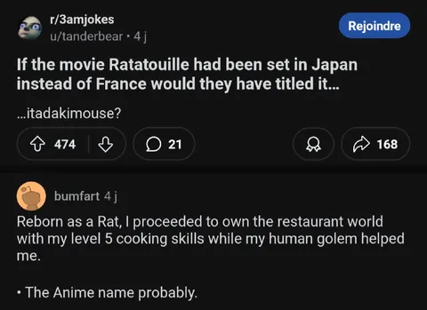 Japanese Ratatouille Anime Title
