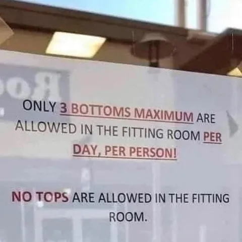 Only Three Bottoms Maximum