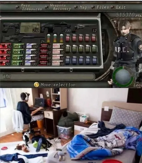 Resident Evil Inventory vs Messy Room