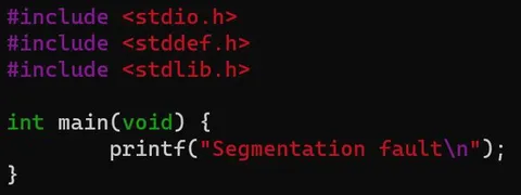 Segmentation Fault Code