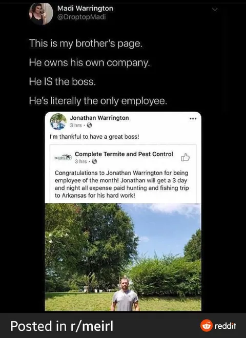 Only Employee Gets Employee of the Month