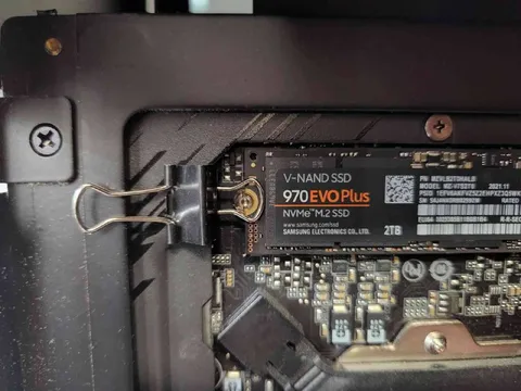 SSD Held Together by a Binder Clip