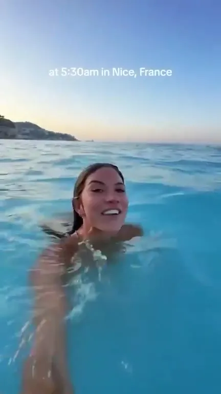 Swimming in Nice at 5:30 AM