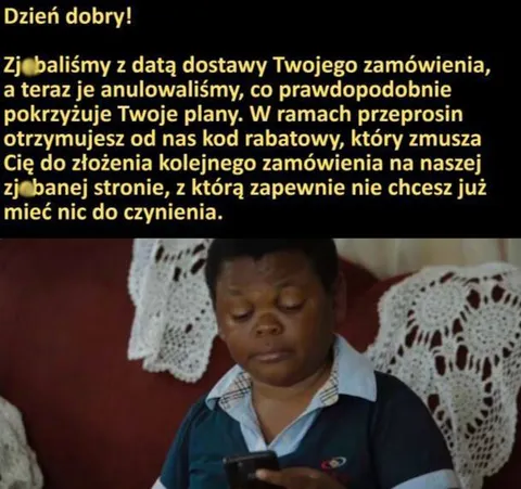 Anulowane zamówienie i kod rabatowy