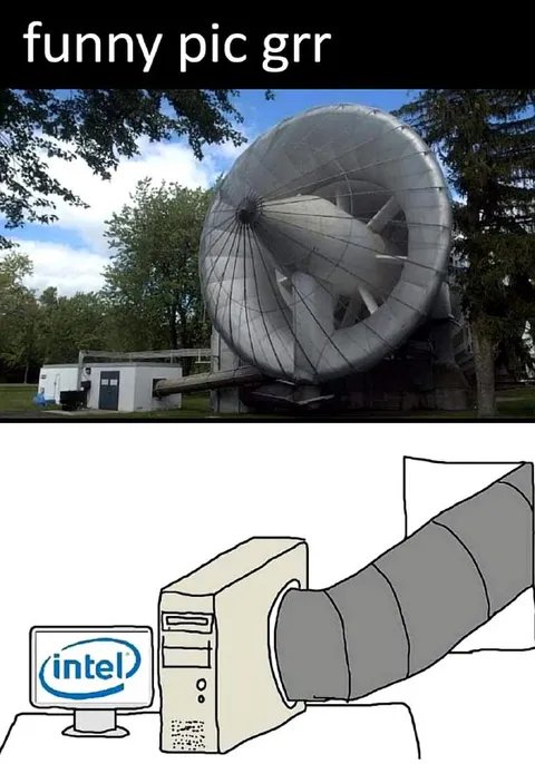 Giant Fan Powers Intel Computer