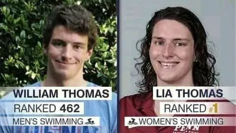 William Thomas vs Lia Thomas Rankings