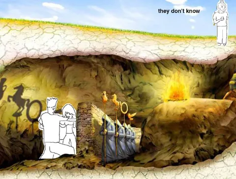 They Don't Know Cave Meme