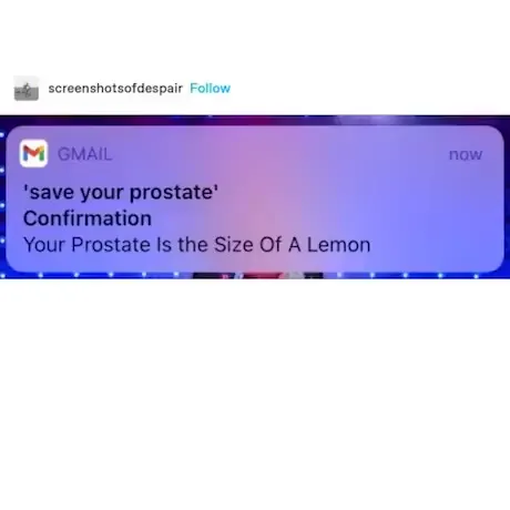 Prostate Lemonade Notification