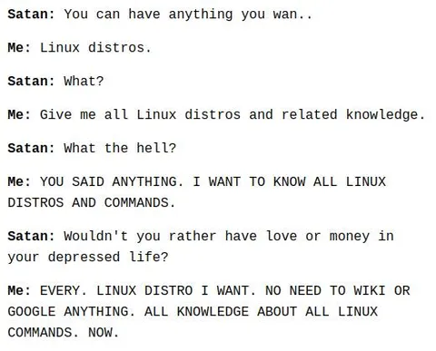 Satan Grants Every Linux Distro