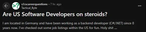 US Software Developers on Steroids