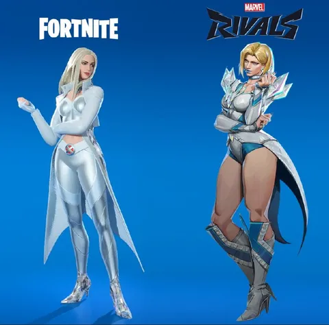 Fortnite vs Marvel Rivals Emma Frost