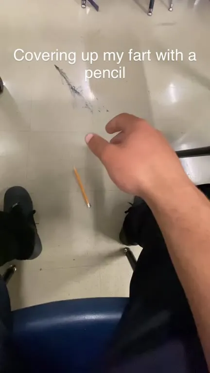 Covering Up My Fart With a Pencil