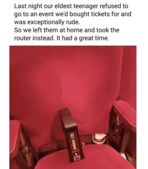 Router Enjoys the Movie