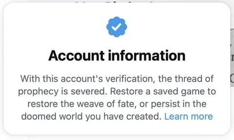 Account Verification Severs Fate
