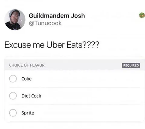 Uber Eats Flavor Choice