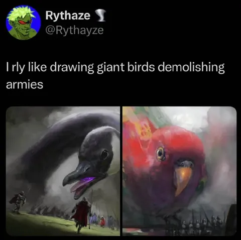 Giant Birds Demolishing Armies