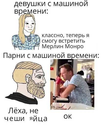 Машина времени: девушки и парни