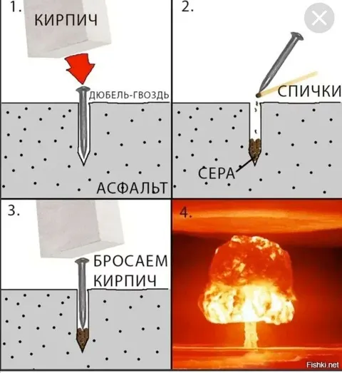 Как забить дюбель-гвоздь кирпичом