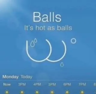 Balls It's Hot as Balls