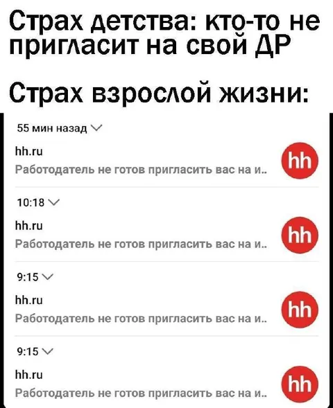 Страх взрослой жизни: отказ работодателя