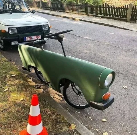 Велосипед с передком автомобиля