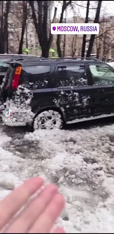 Moscow Snow Buried Audi