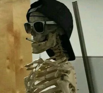 Скелет в крутых очках