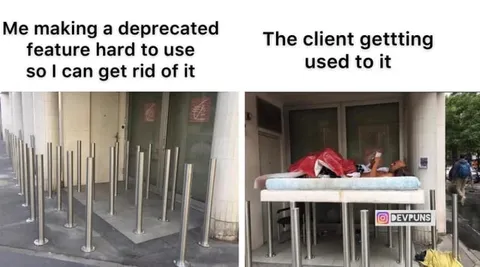 Client Uses Deprecated Feature Anyway
